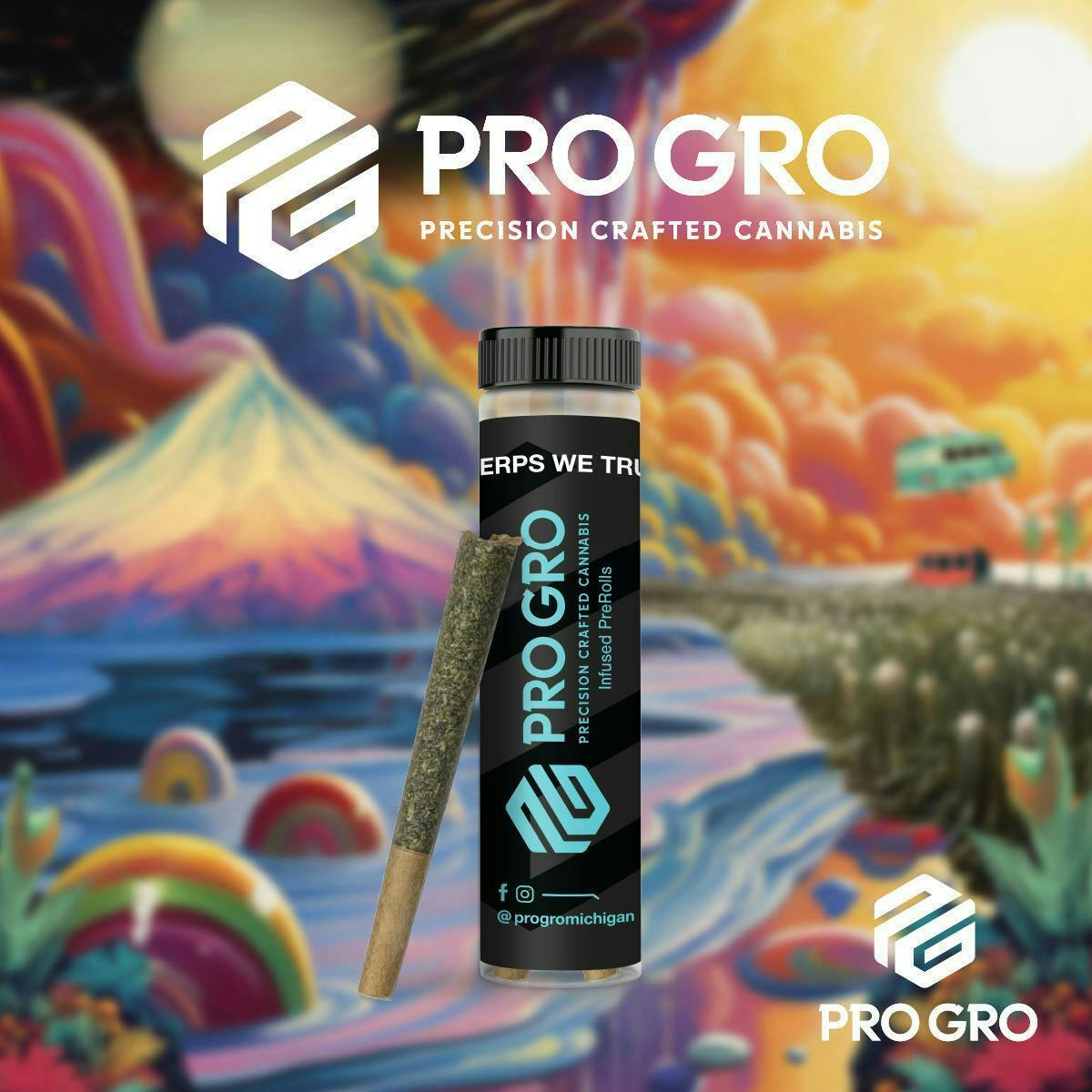 Pro Gro | Blue Nerdz | Bubble Hash Infused Joints | 1g | 3pk by Pro Gro