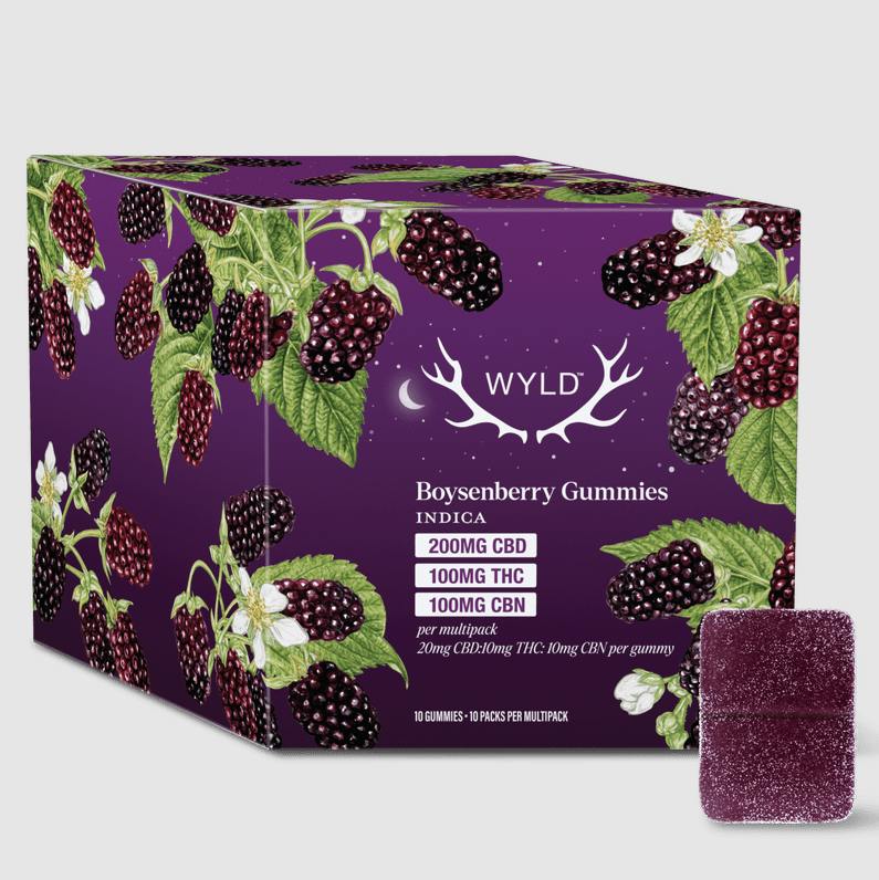 Boysenberry 2:1:1 CBD:THC:CBN Indica Gummies | 200mg | 10ct | 20mg/ea by Wyld