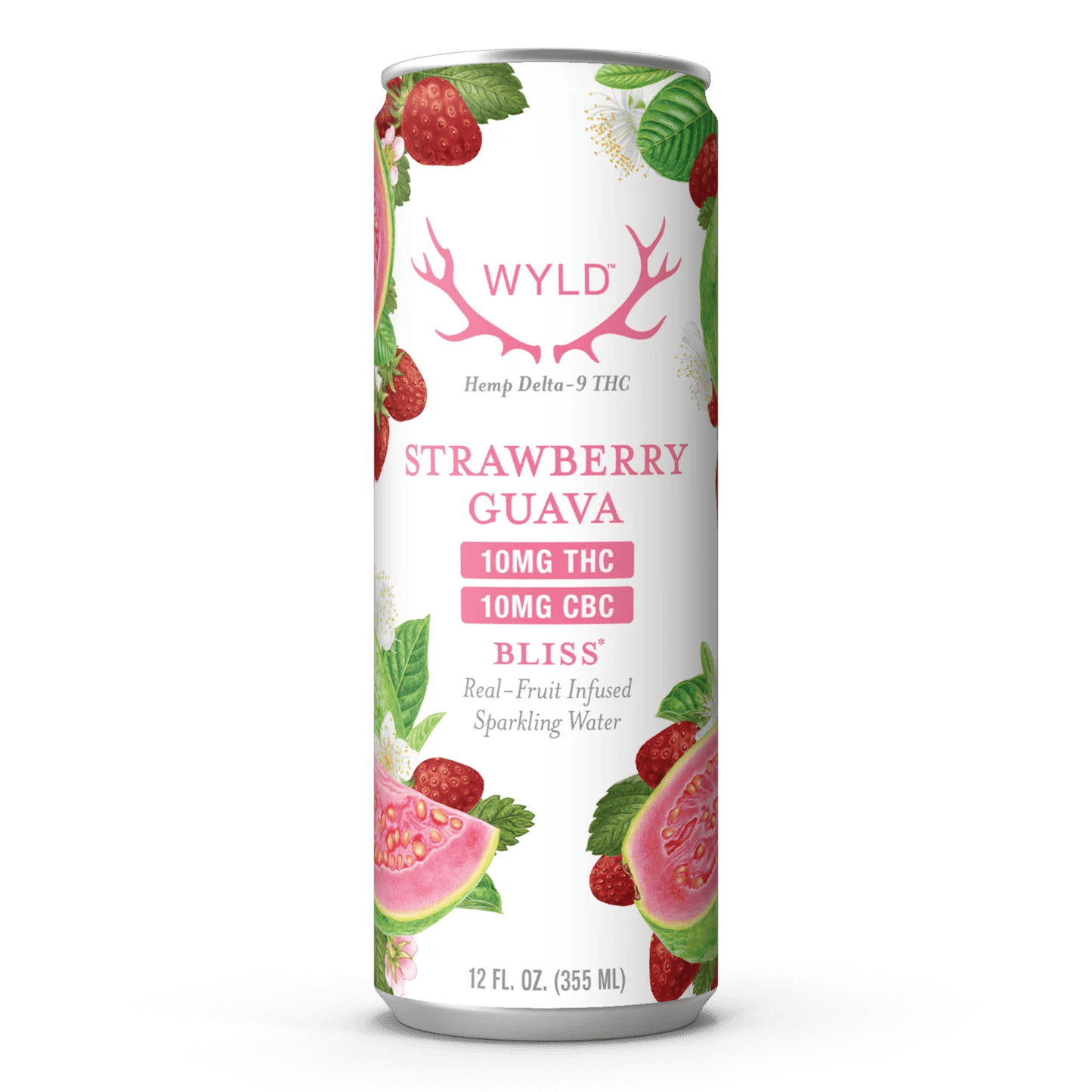 Strawberry Guava Sparkling Water | Carbonated | 10mg | 12fl oz at Elixir Dispensary