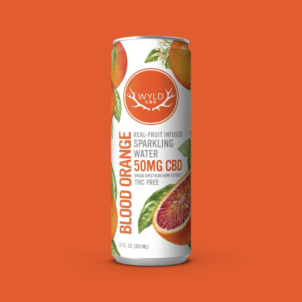 Blood Orange CBD Sparkling Water | Carbonated | 50mg | 12 fl oz