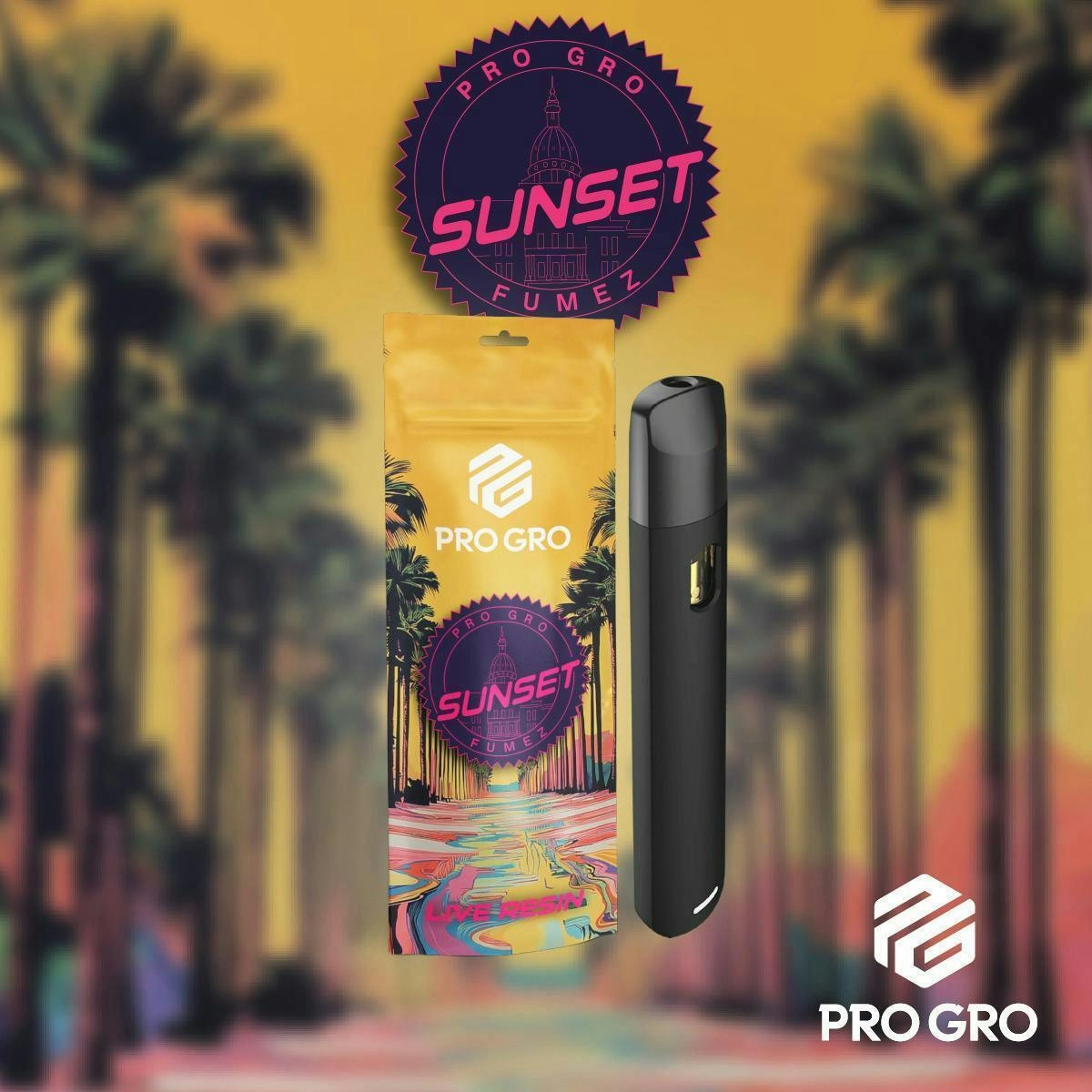 Pro Gro | Sunset Fumez | Live Resin Disposable | 1g by Pro Gro
