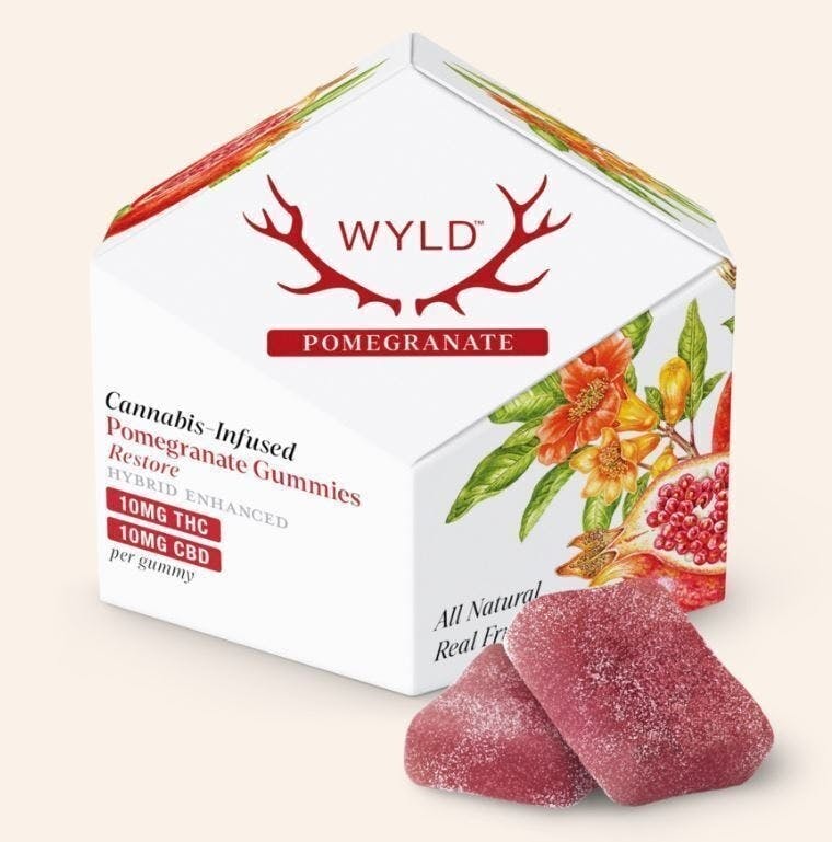 Wyld — Pomegranate 1:1 CBD + Hybrid Enhanced Gummies - Gummies - 20pk - 5mg/ea