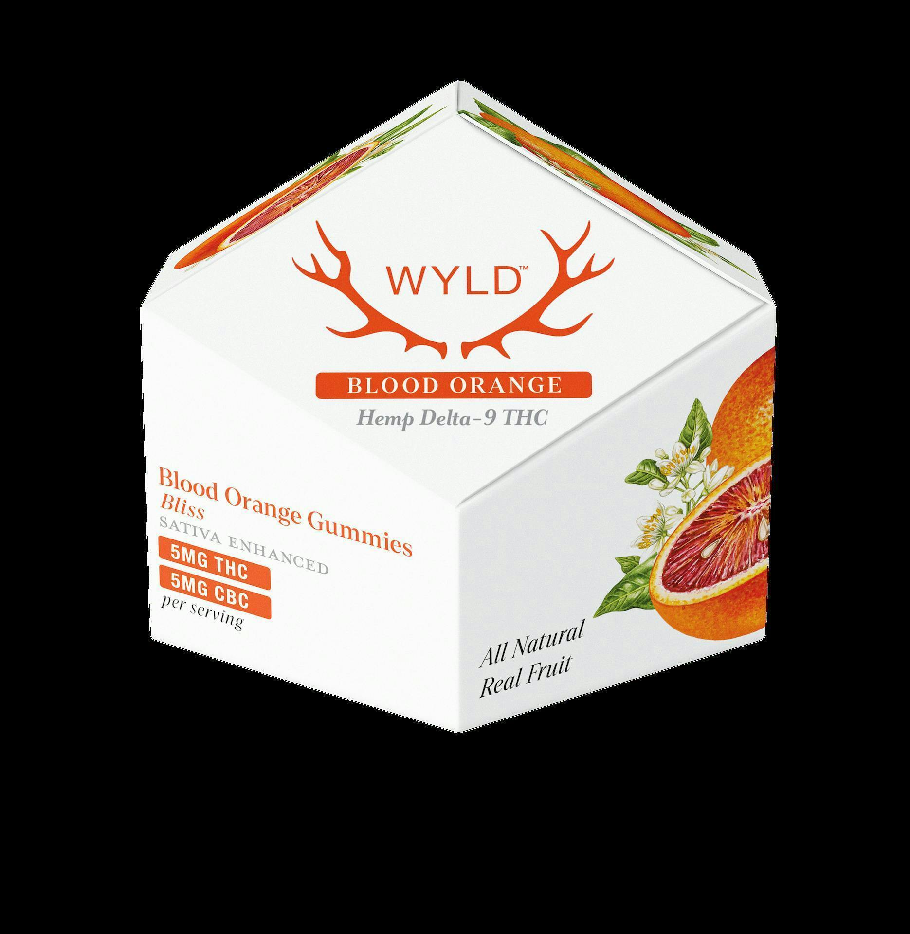 Wyld: Blood Orange 1:1 CBC Sativa Enhanced Gummies - 10pk - 5mg/ea