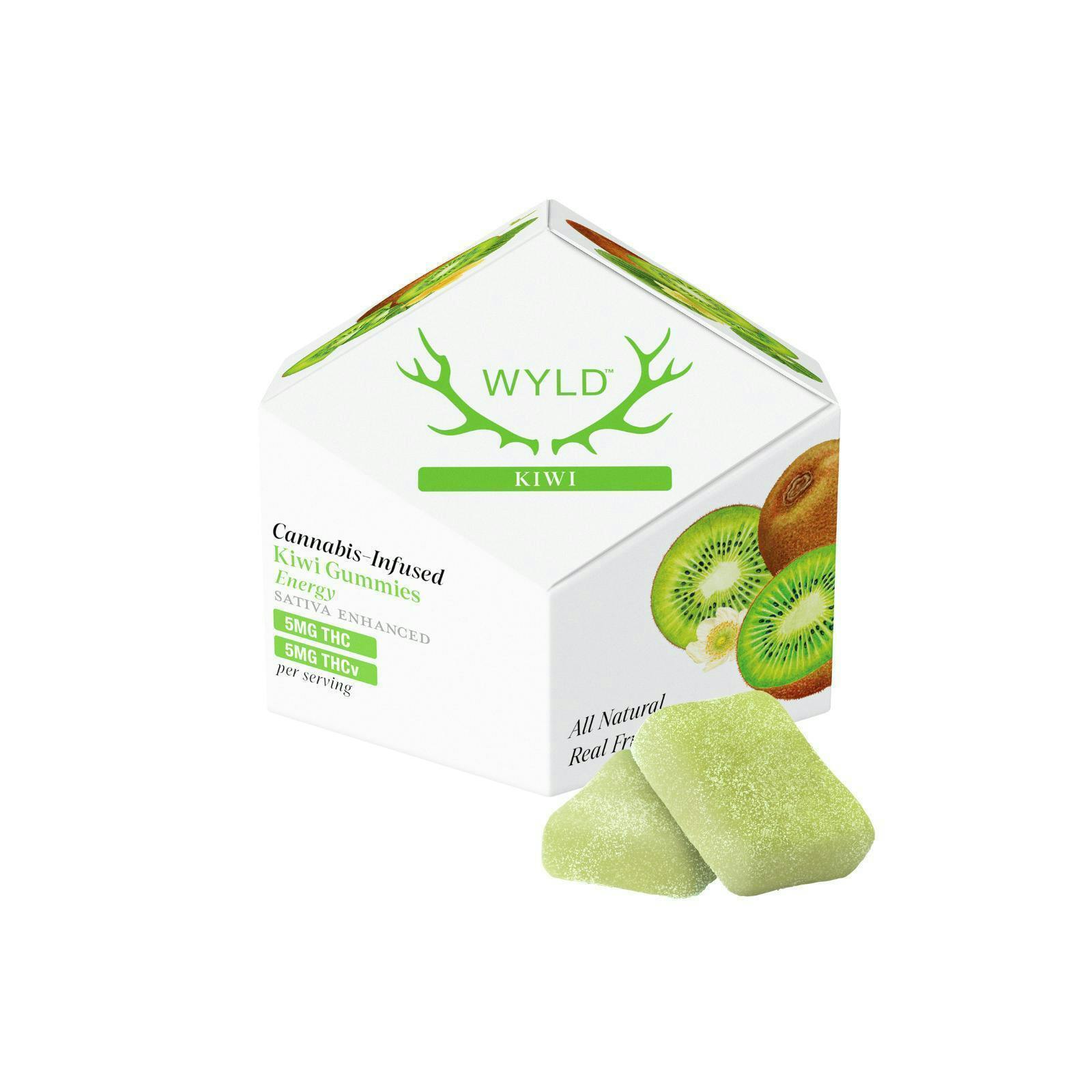 Wyld: Kiwi Gummies 1:1 THC:THCv - Gummies - 10pk - 5mg/ea