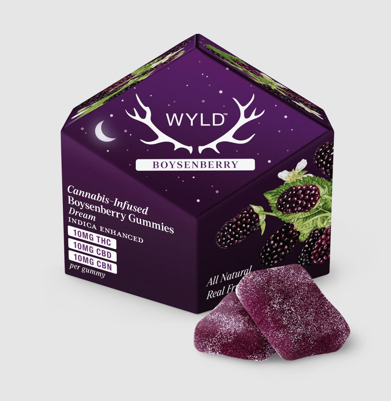 Boysenberry 1:1:1 THC:CBD:CBN Indica Gummies | 200mg | 20ct | 10mg/ea