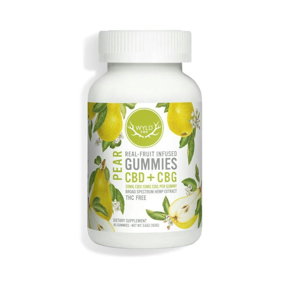 Wyld: Pear 2:1 CBD:CBG Gummies - 40pk - 20mg CBD/ea