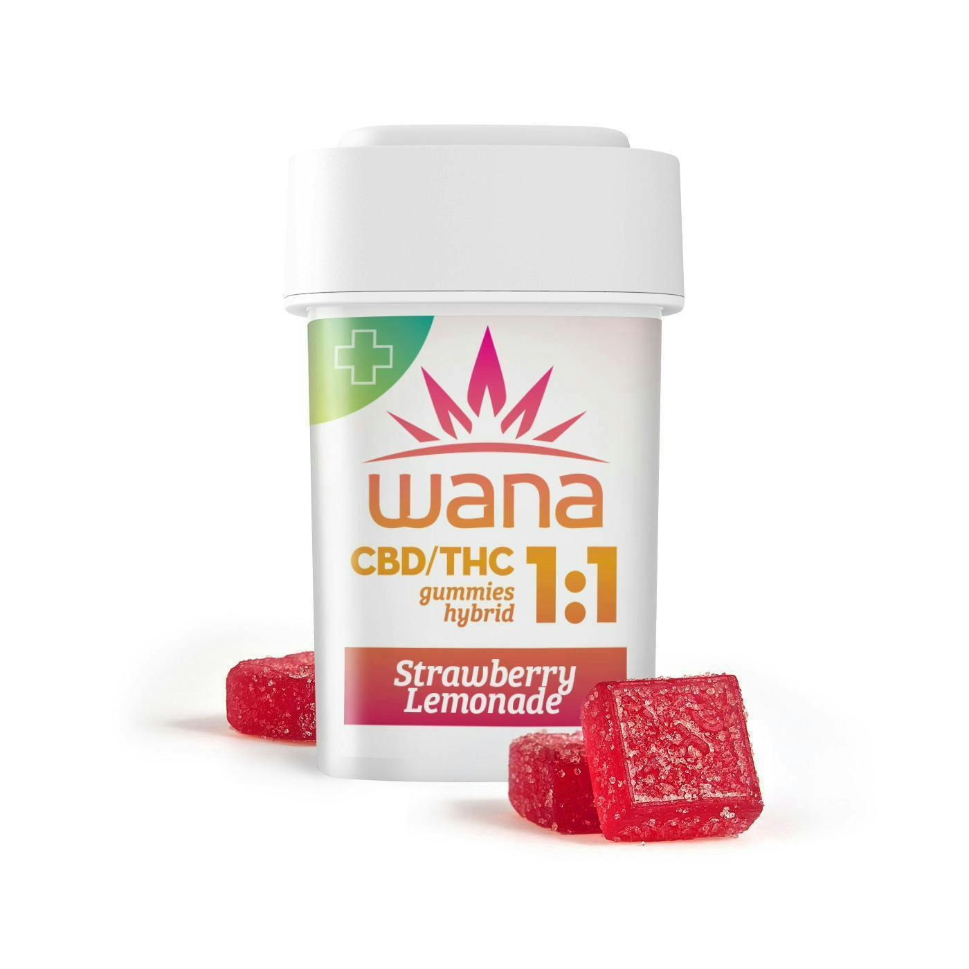 Wana | Sour Strawberry Lemonade Gummies | Gummies | 20pk | 2.5mg/ea by Wana Edibles