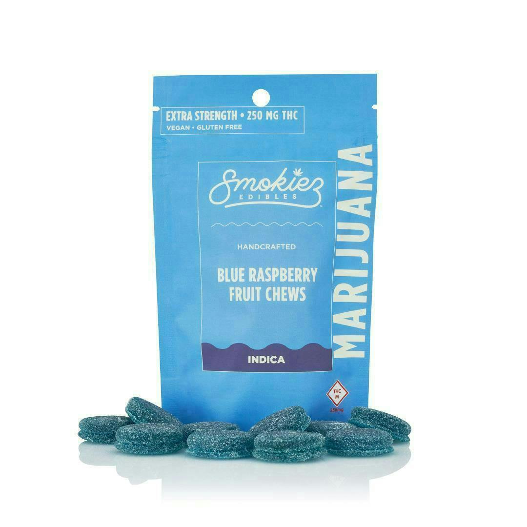 Blue Raspberry Fruit Chews | 250mg | 10ct | 25mg/ea