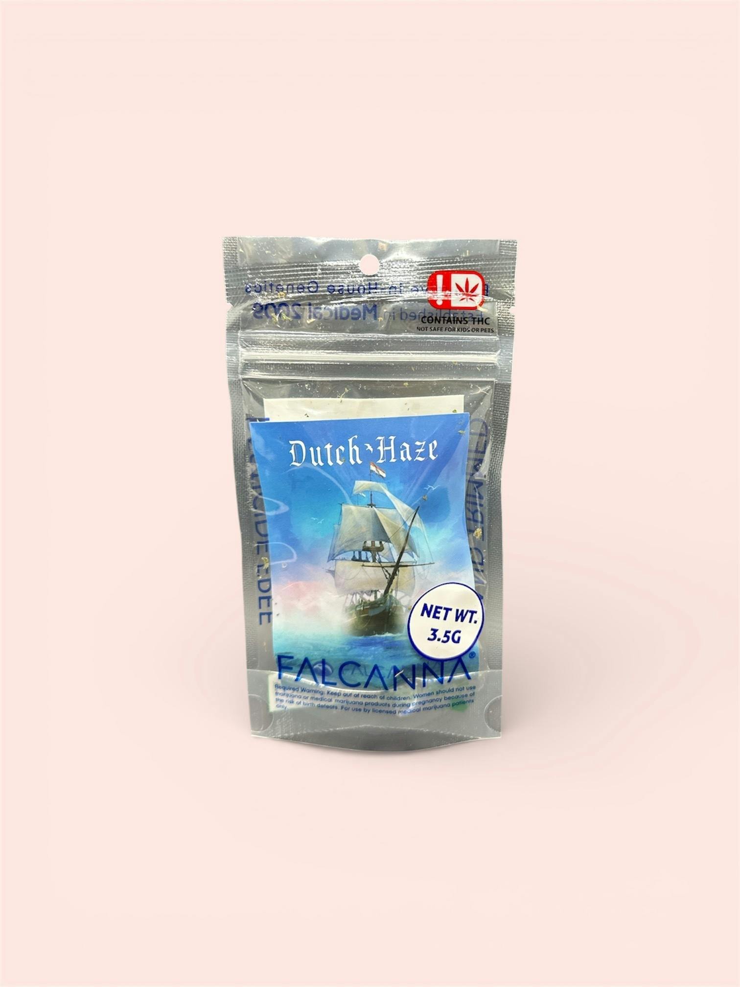 3.5g Dutch Haze - Falcanna Pre-Pack Flower by Sooner Glue