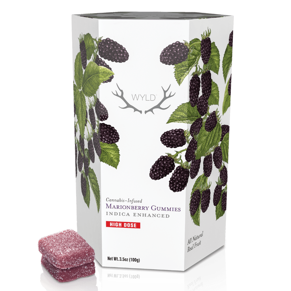 HIGH DOSE · Marionberry Indica Enhanced Gummies · Gummies · 10pk
