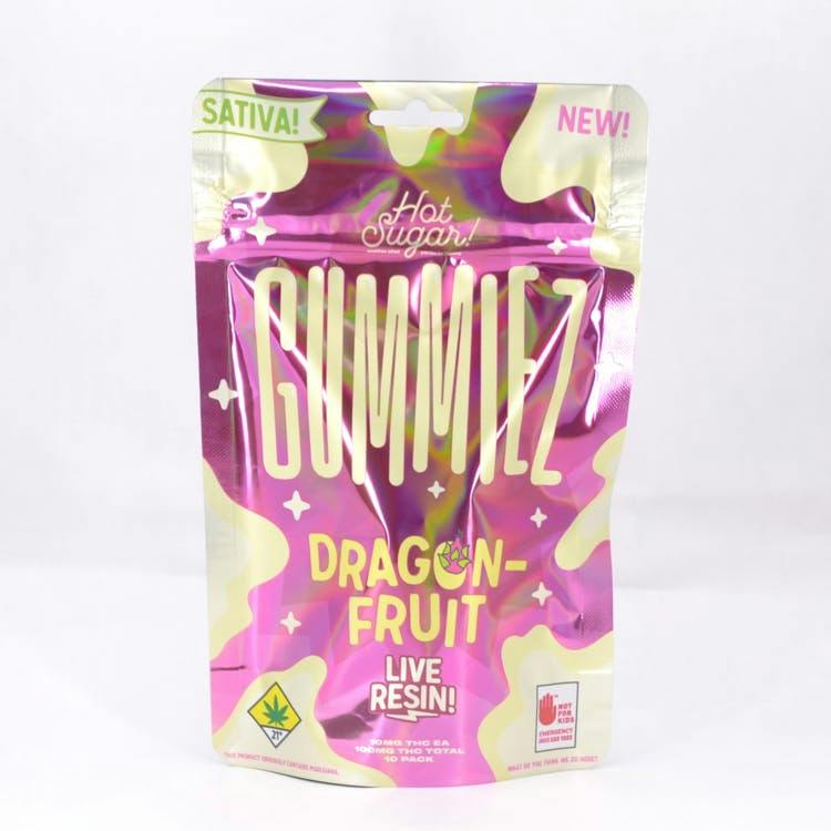Hot Sugar | Dragon Fruit Gummiez | 100mg | 10ct | 10mg/ea