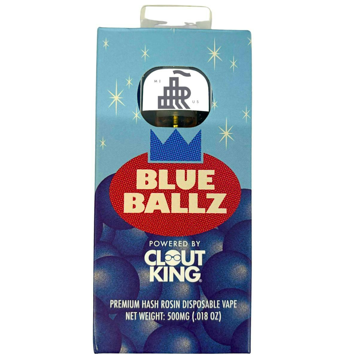 Clout King | Blue Balls | Live Rosin Disposable | 0.5g