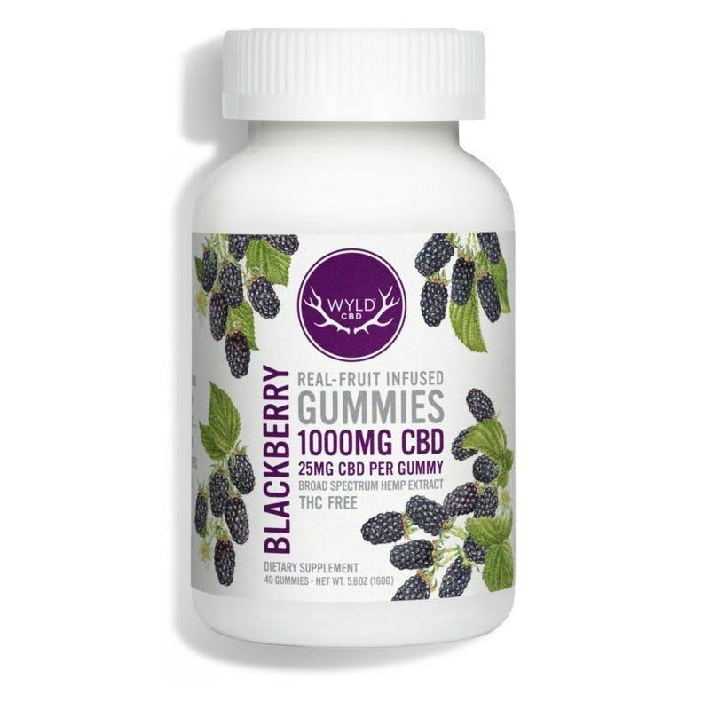 Blackberry CBD Gummies | 1000mg | 40pk | 25mg/ea by Wyld