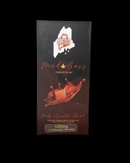 1000mg Milk Chocolate Almond Chocolate Bar | Meds207 | Chocolates | 12pk |