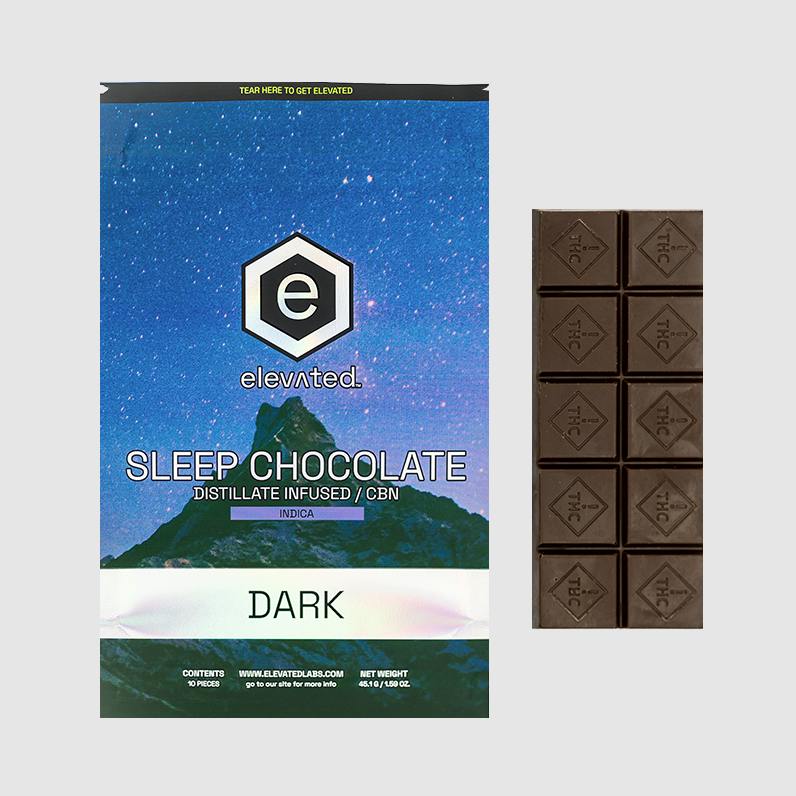 Elevated | Sleep Distillate Dark Chocolate | 500mg | 10ct | 50mg/ea by Elevated Labs