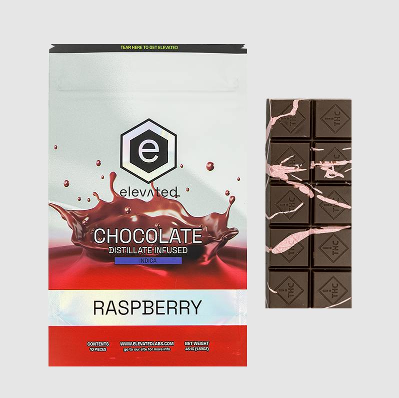 Elevated | Distillate Raspberry Chocolate | 500mg | 10ct | 50mg/ea by Elevated Labs