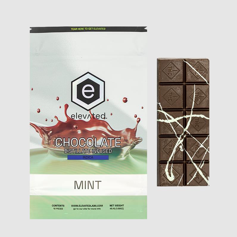 Elevated | Distillate Infused Mint Chocolate | 500mg | 10ct | 50mg/ea by Elevated Labs