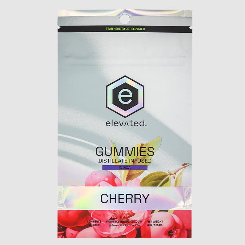 Elevated | Cherry Distillate Infused Gummies | 500mg | 10ct | 50mg/ea by Elevated Labs