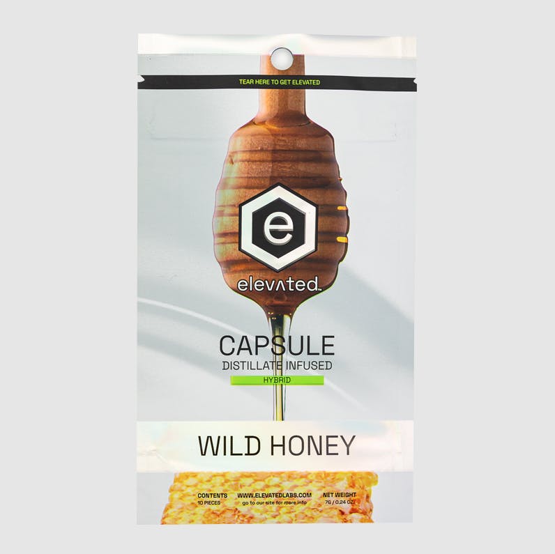 Distillate Wild Honey Caps | Hybrid | Capsules | 500mg | 10ct | 50mg/ea at Fly High New Mexico