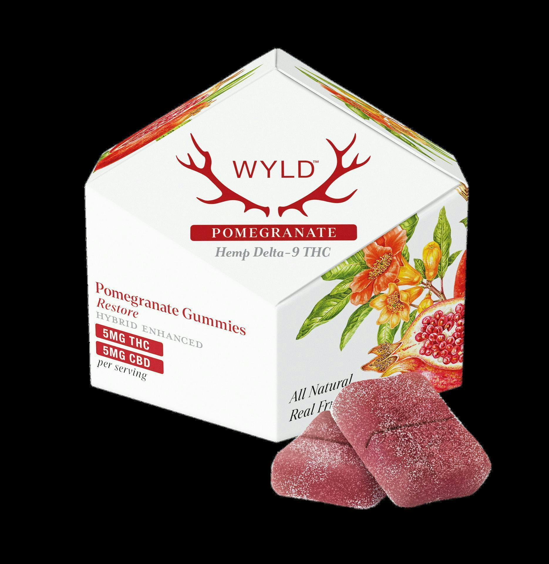 Wyld: Pomegranate 1:1 THC:CBD Gummies - Gummies - 10pk - 5mg/ea