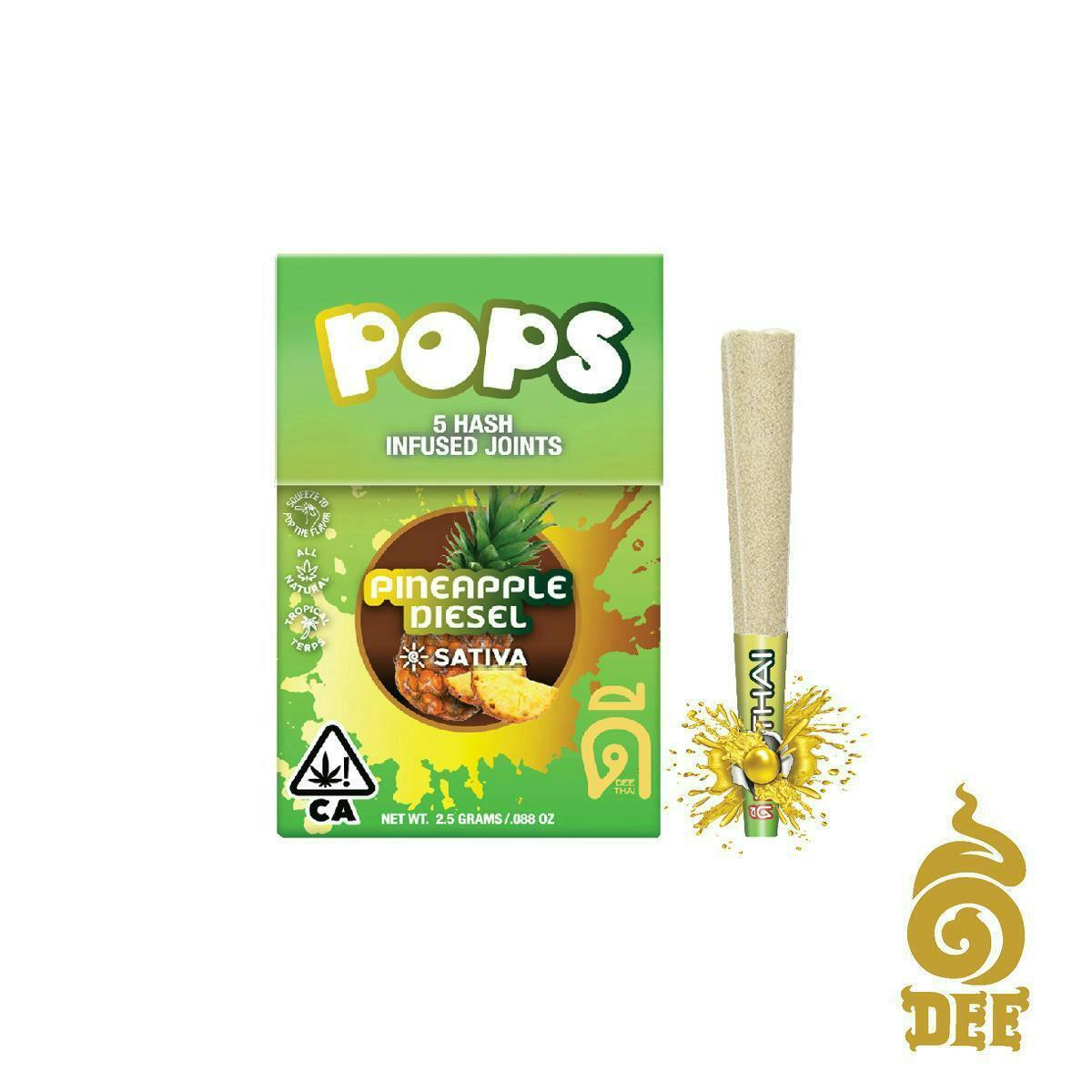 Dee Thai | Pineapple Diesel | Pops Infused Minis | 0.5g each | 5pk by Dee Thai