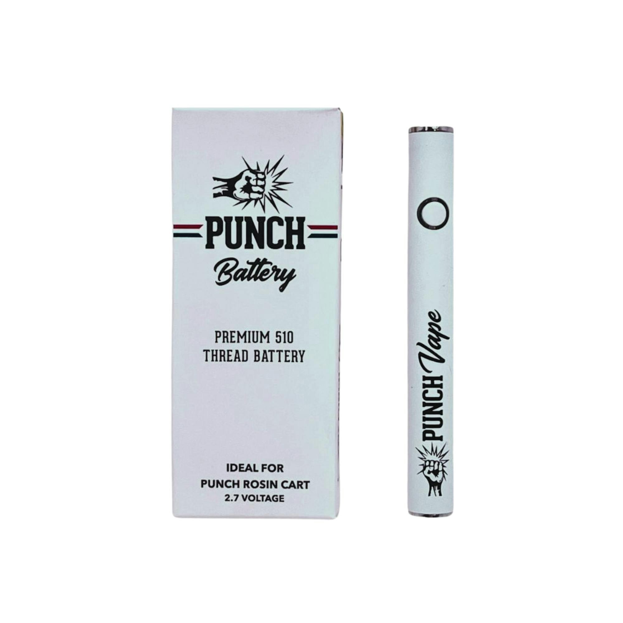 PUNCH EDIBLES & EXTRACTS: Premium White 510 Battery - Batteries