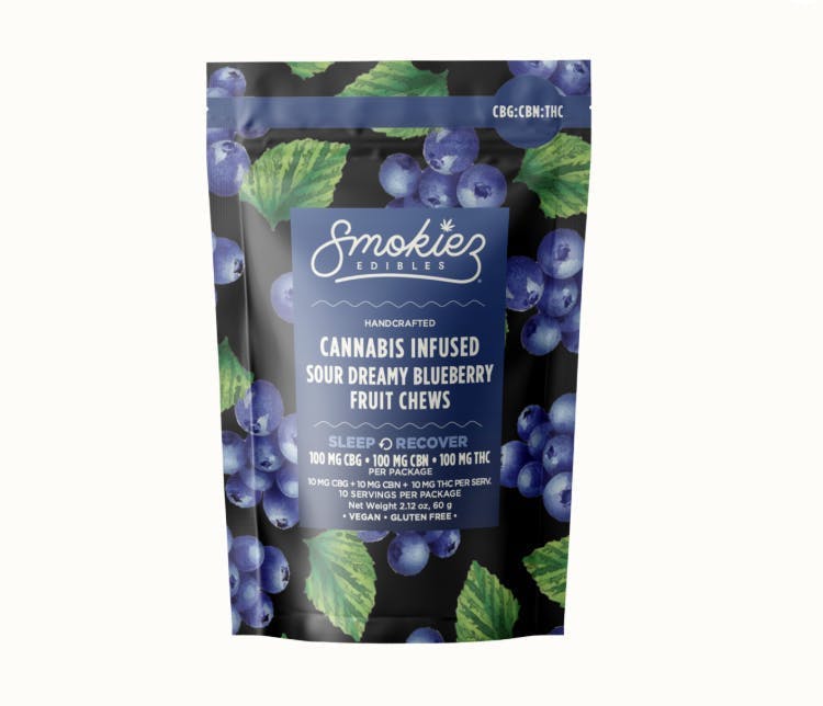 Sour Dreamy Blueberry Gummies 1:1:1 CBG:CBN:THC | 10ct | 10mg/ea