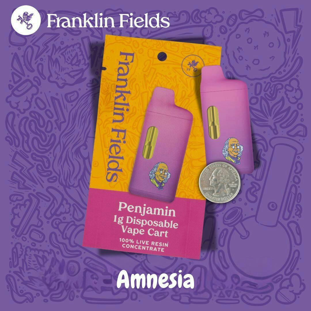 Franklin Fields | Amnesia | Live Resin Disposable | 1g