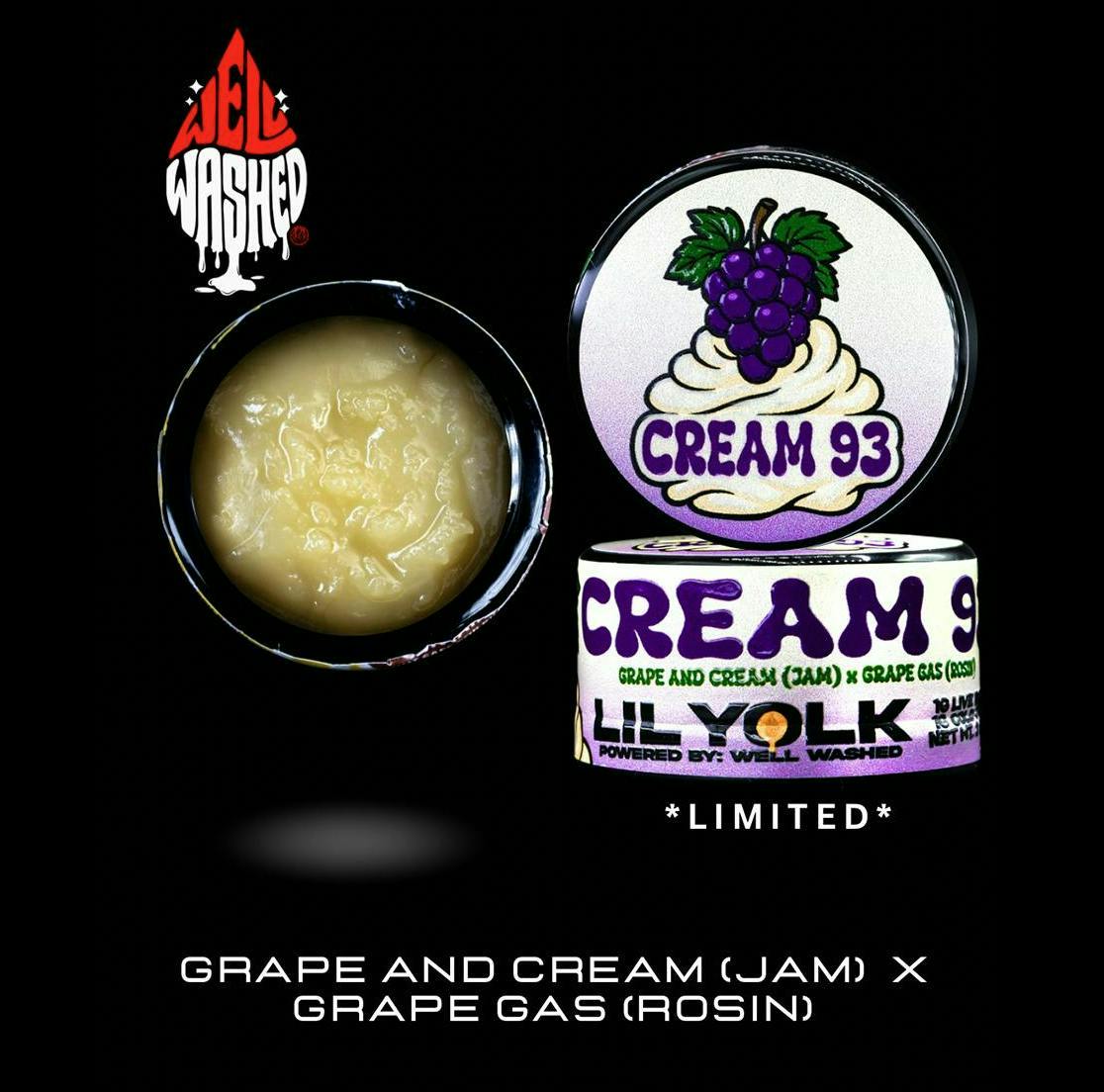 Cream 93 | Lil Yolk Live Rosin | 2g by Well Washed Concentrate