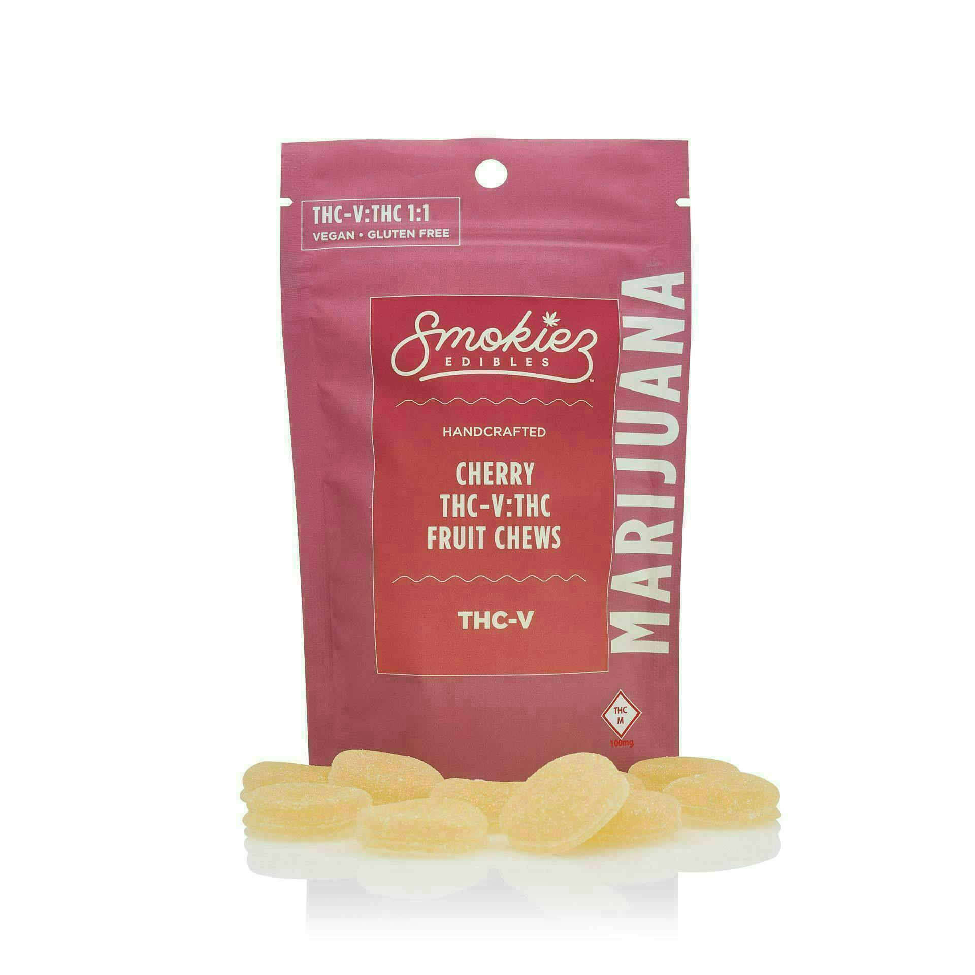 Sweet Cherry 1:1 THCV:THC Gummies | 100mg | 10ct | 10mg/ea by Smokiez Edibles