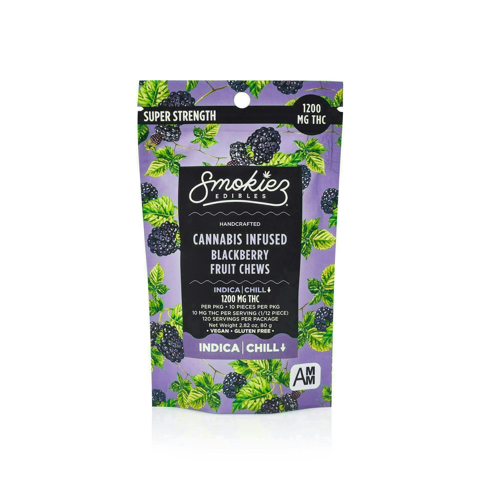 Sweet Blackberry Gummies | 1200mg | 10ct | 120mg/ea by Smokiez Edibles