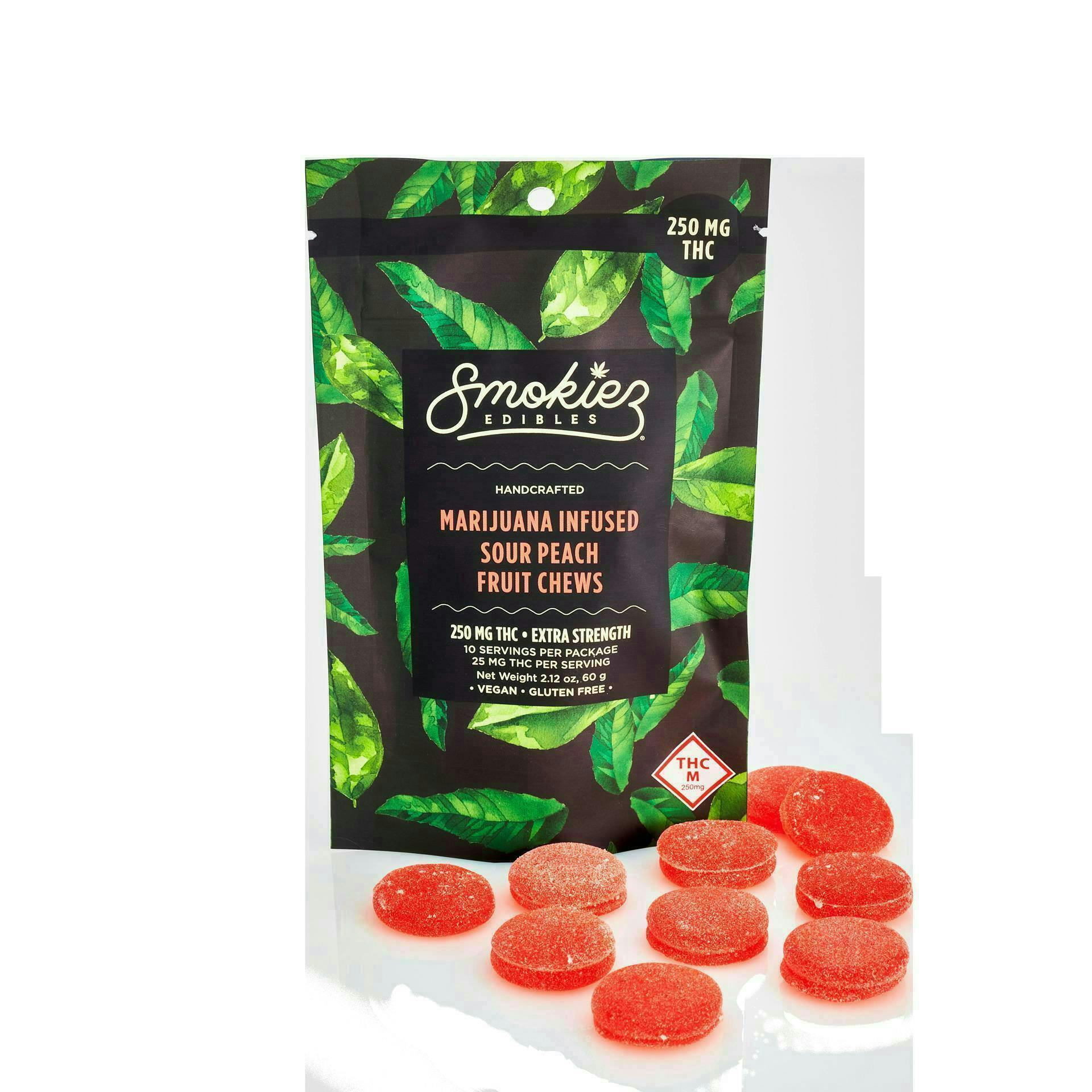 Sweet Peach Gummies | 250mg | 10ct | 25mg/ea