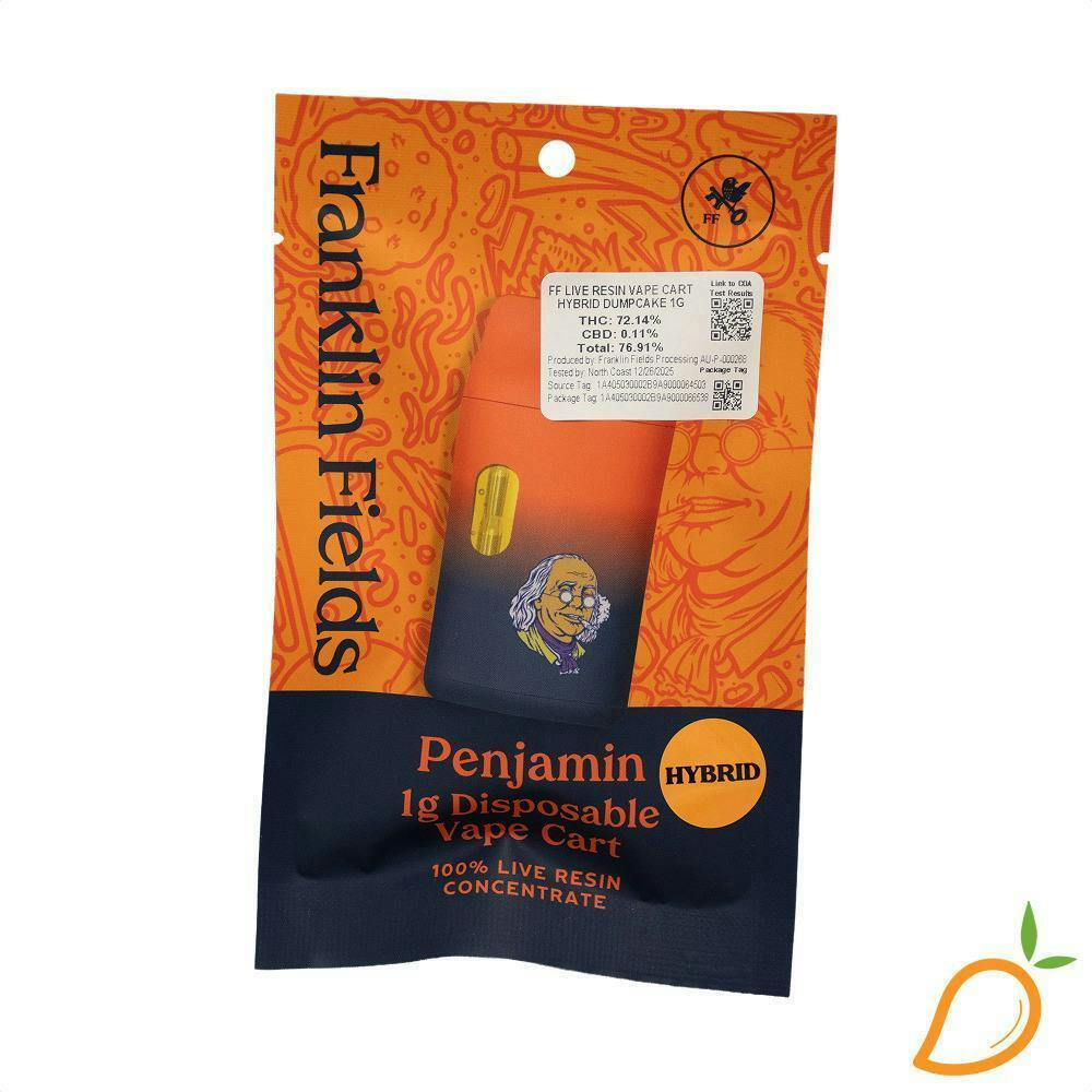 Franklin Fields | Dump Cake | Live Resin Disposable | 1g by Franklin Fields