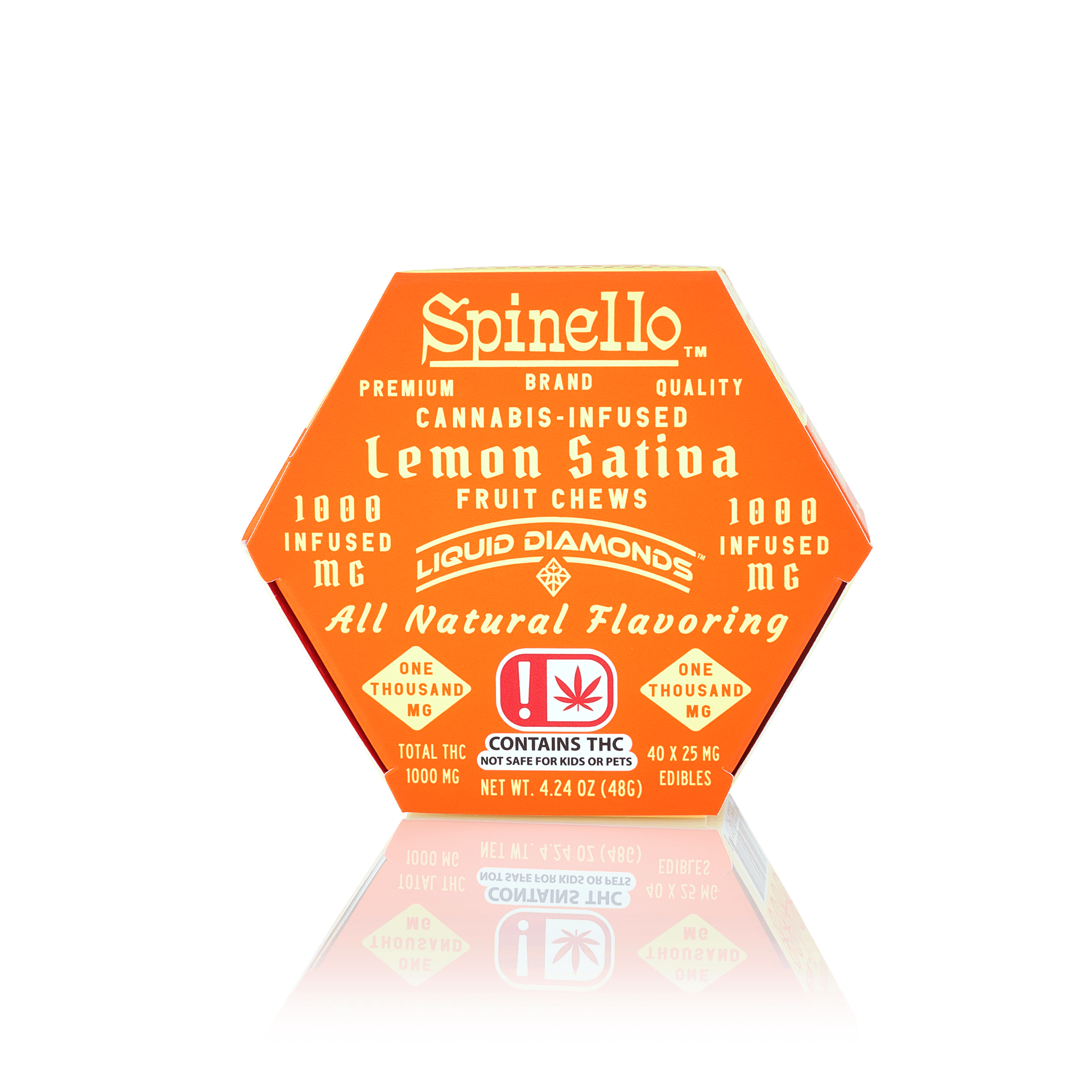 Spinello | Lemon Sativa Gummies | 100mg | 10ct | 10mg/ea