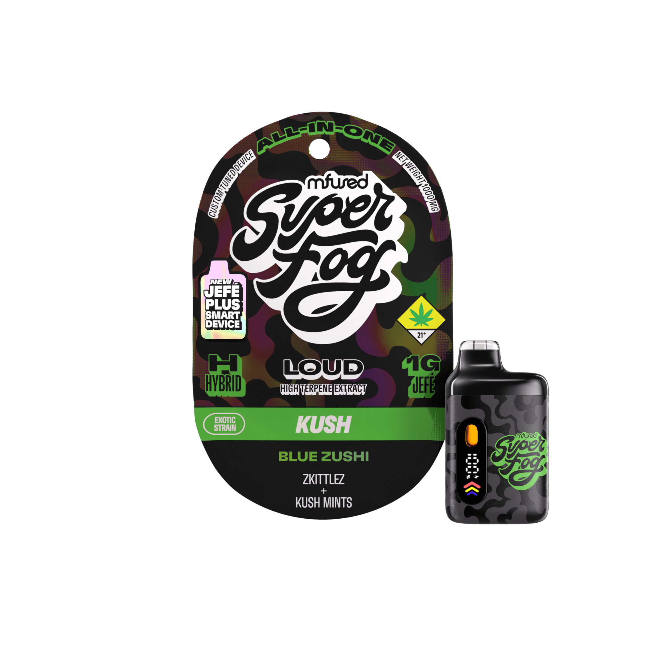 Blue Zushi | LOUD High Terpene Extract Jefé Plus Disposable | 1g