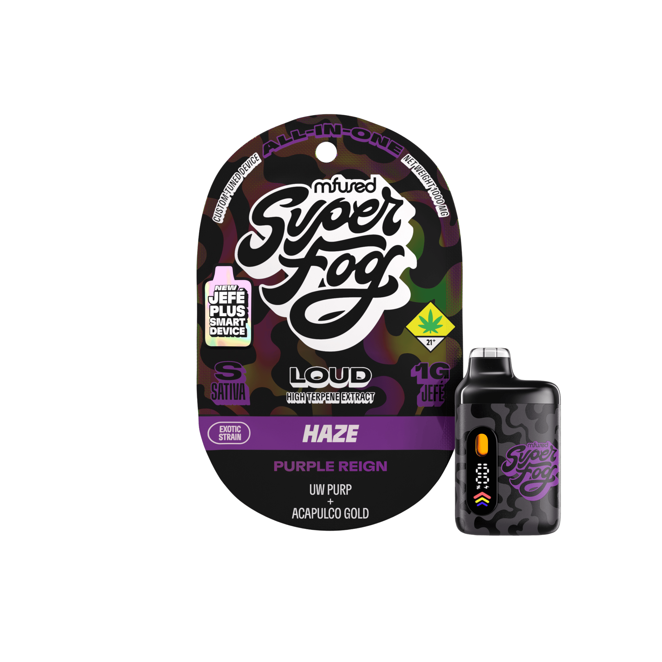 Purple Reign | LOUD High Terpene Extract Jefé Plus Disposable | 1g