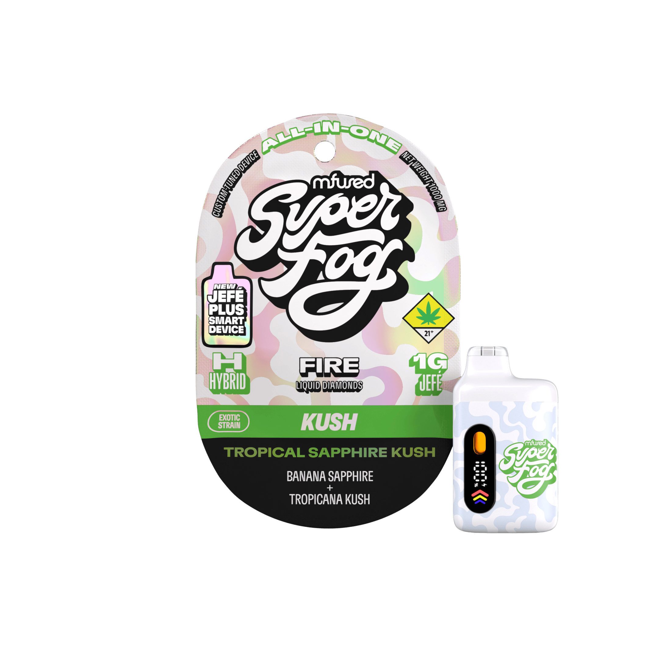 Tropical Sapphire Kush | FIRE Liquid Diamonds Jefé Plus Disposable | 1g