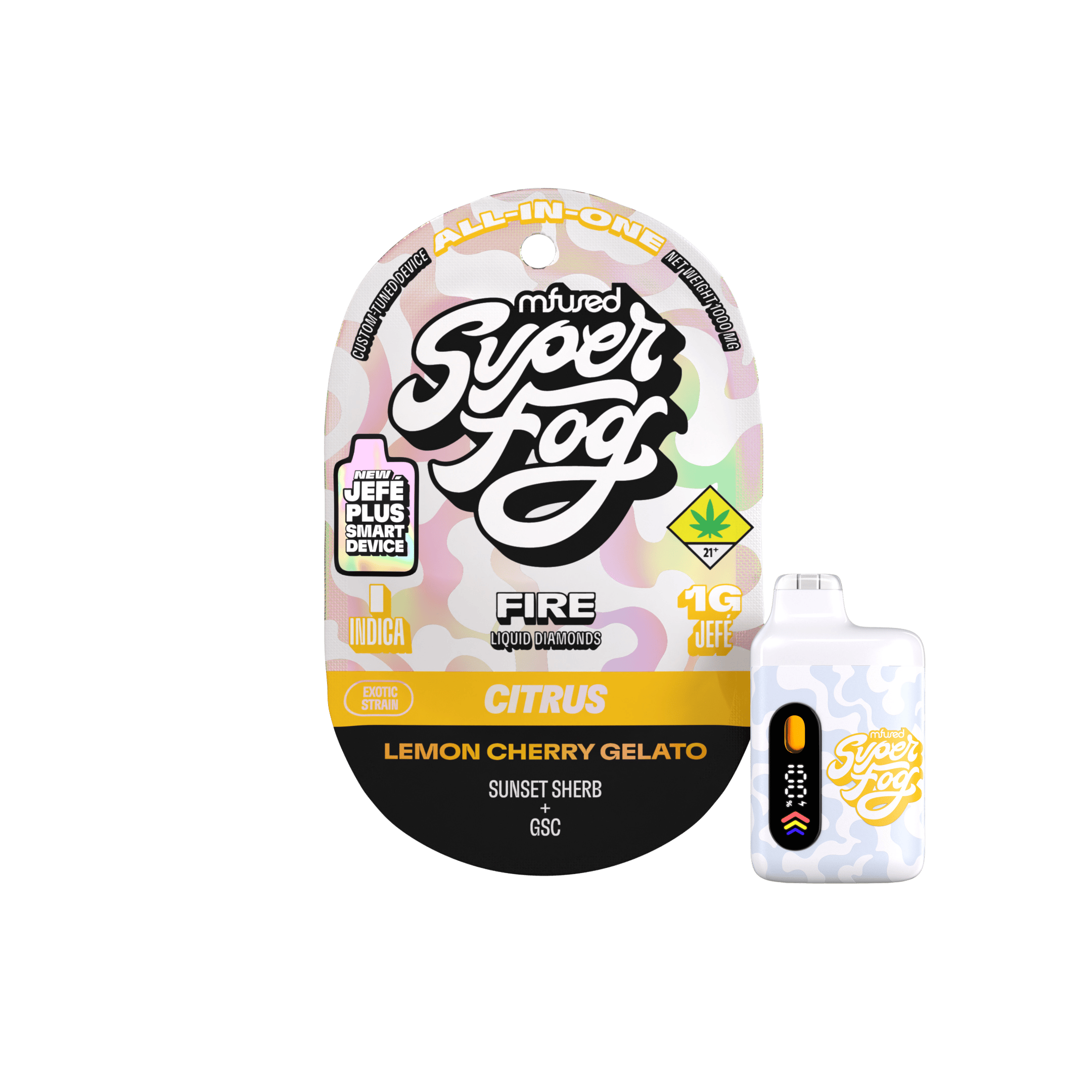Lemon Cherry Gelato | FIRE Liquid Diamonds Jefé Plus Disposable | 1g