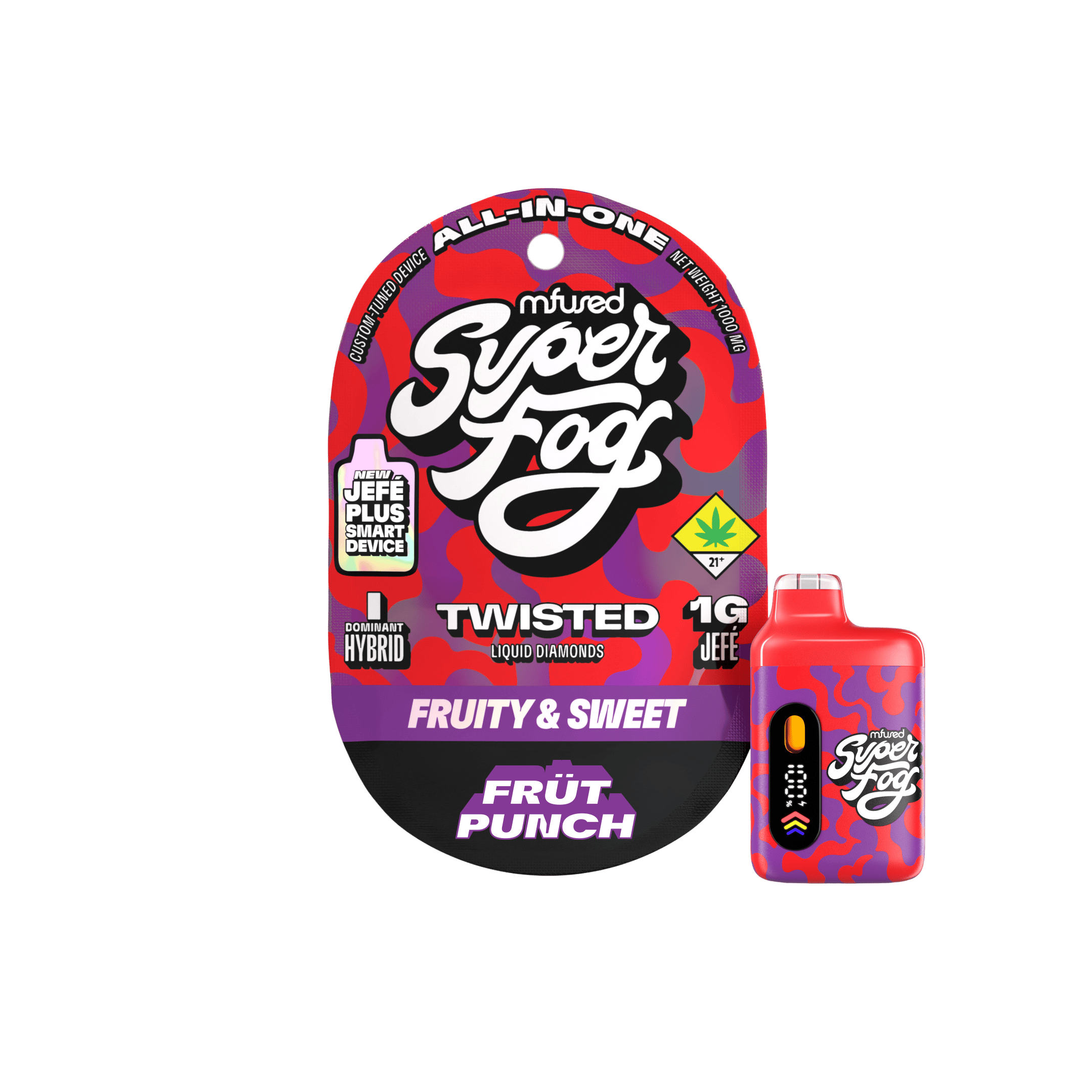 Früt Punch | TWISTED Liquid Diamonds Jefé Plus Disposable | 1g by Super Fog by MFused