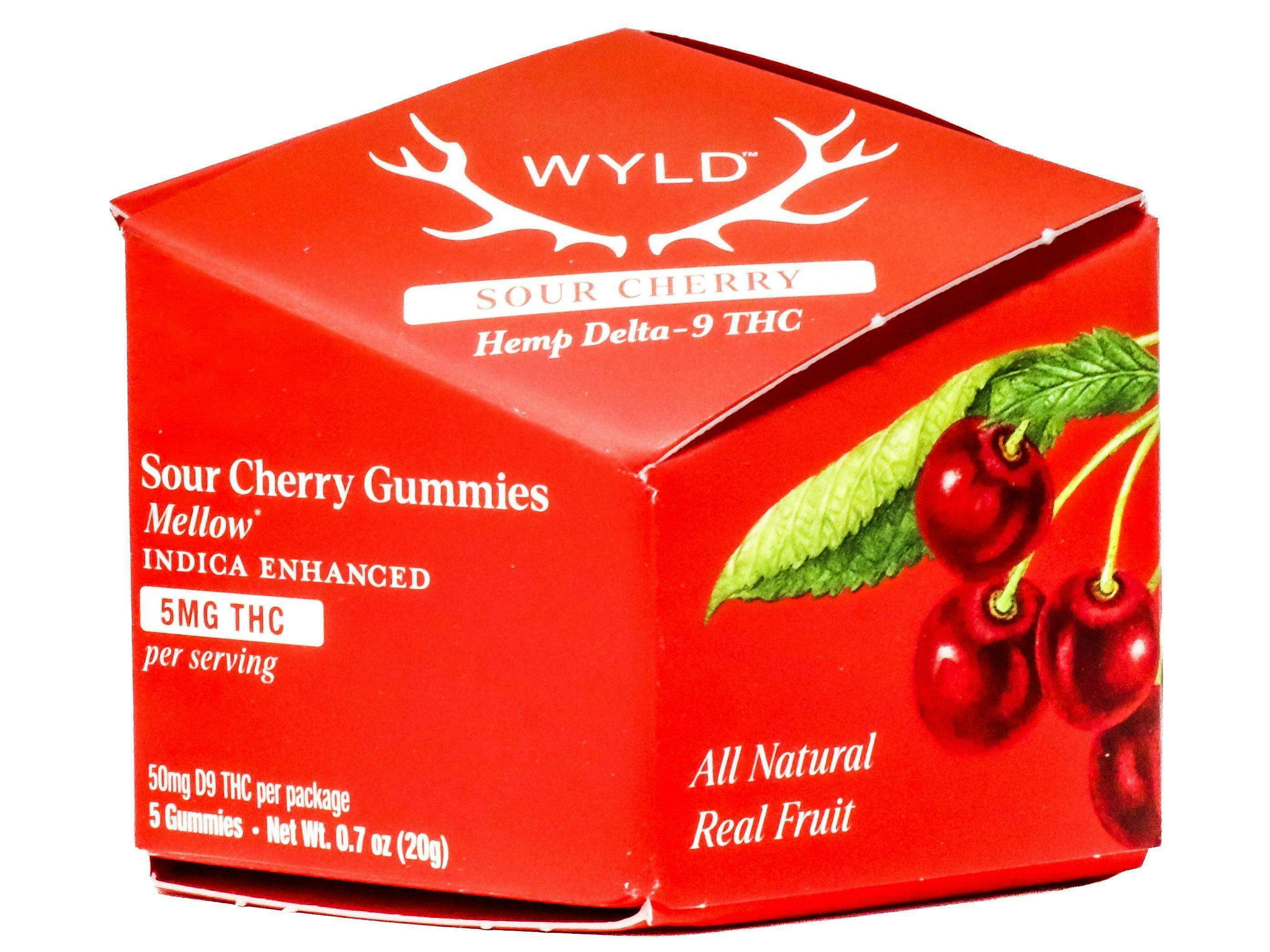 Sour Cherry Indica Enhanced Gummies | Gummies | 5pk | 5mg/ea at Litt Dispensary