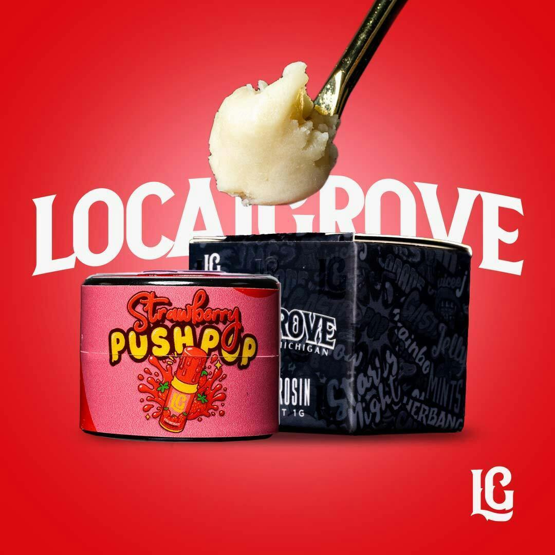Local Grove Live Hash Rosin Badder | Strawberry Push Pop | 1G