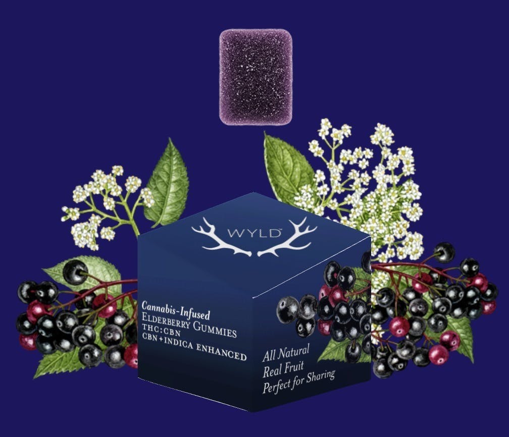 Elderberry 2:1 CBN + Indica Enhanced Gummies | Gummies | 20pk | 5mg/ea by Wyld
