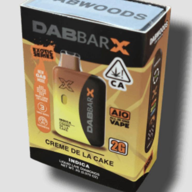 Dabwoods | Créme De La Cake | Dab Bar X Liquid Diamonds Disposable | 2g