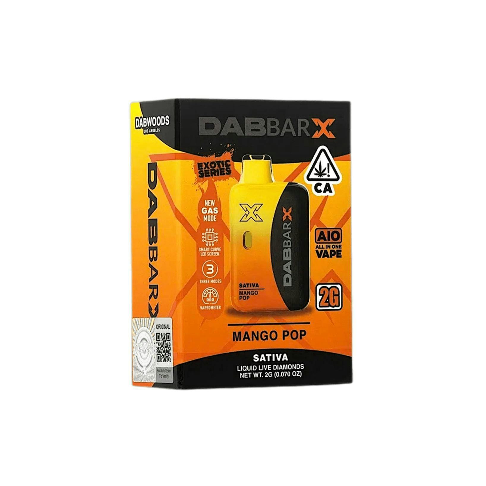 Mango Pop | Dab Bar X Liquid Live Diamonds Disposable | 2g by Dabwoods