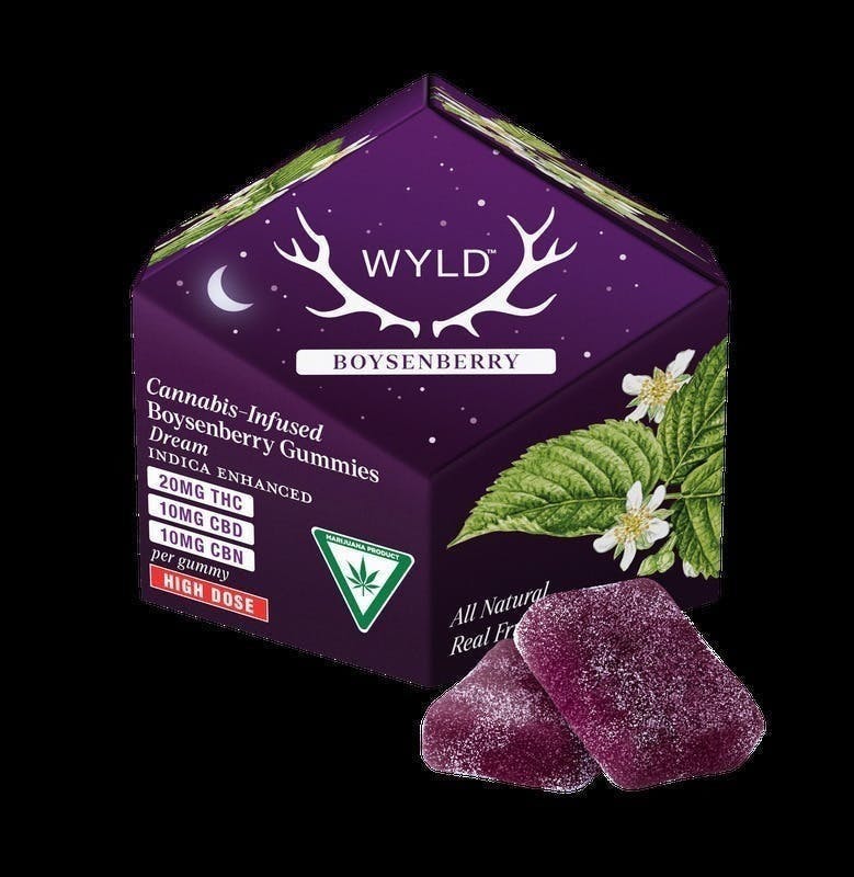 Boysenberry 2:1:1 THC:CBD:CBN Indica Gummies | 200mg | 10ct | 20mg/ea
