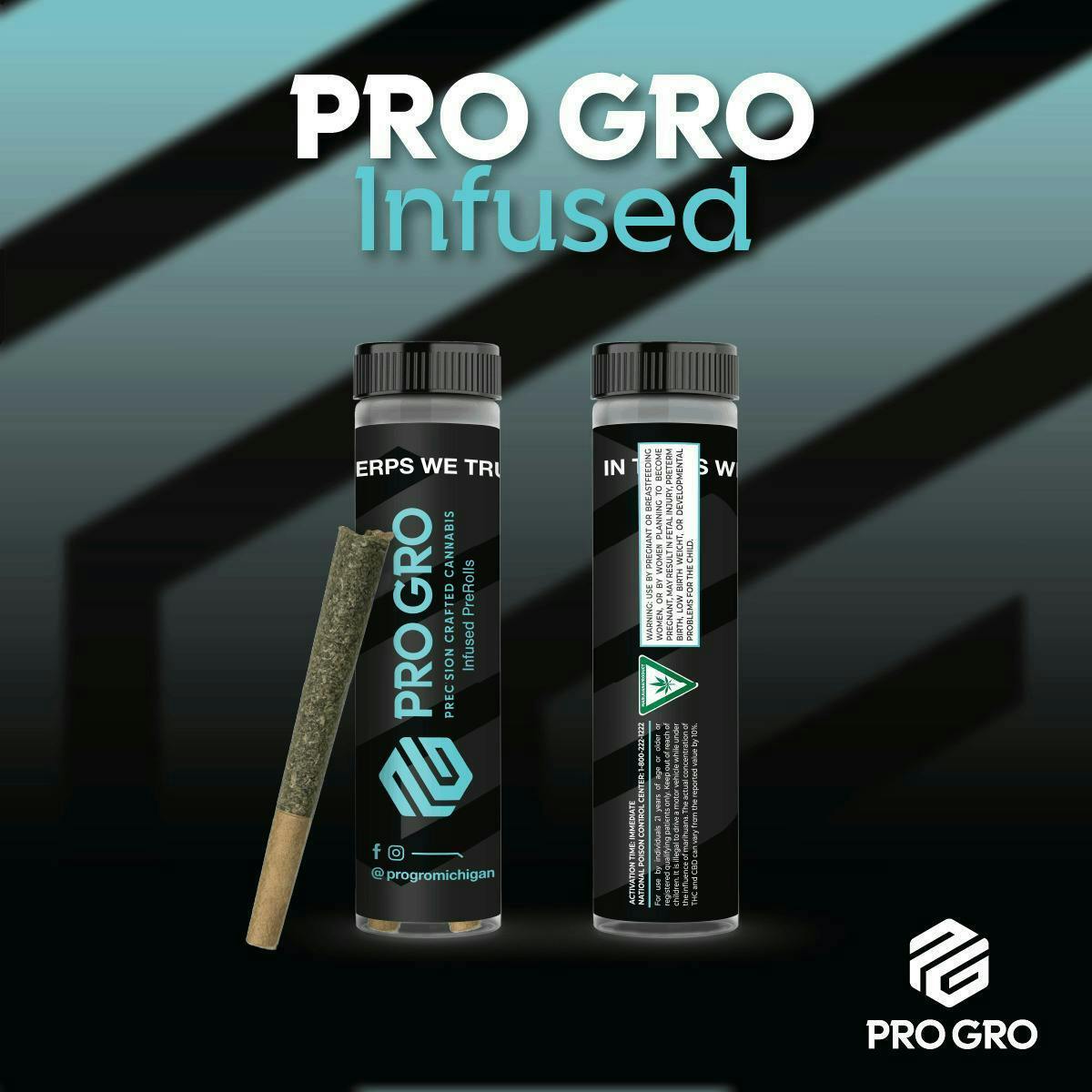 Pro Gro | Wild Lyfe | Bubble Hash Infused Joints | 1g each | 3pk by Pro Gro