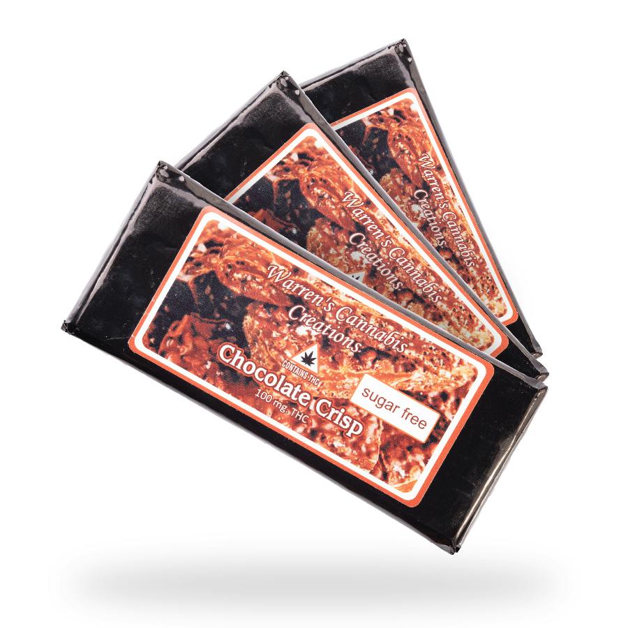100mg Sugar Free Chocolate Crisp Chocolate Bar | Chocolates | 100mg/ea