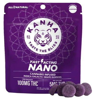 KANHA | NANO | Galactic Grape Gummies | 100mg | 20ct | 5mg/ea