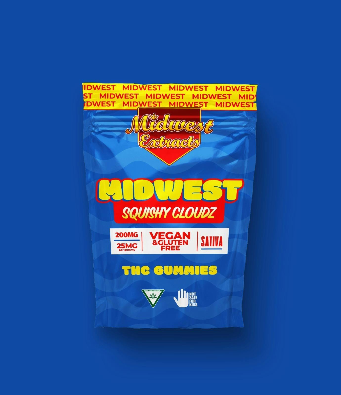 Midwest Extracts | Squishy Clouds | Gummies | 8pk | 25mg/ea at Blow New Buffalo