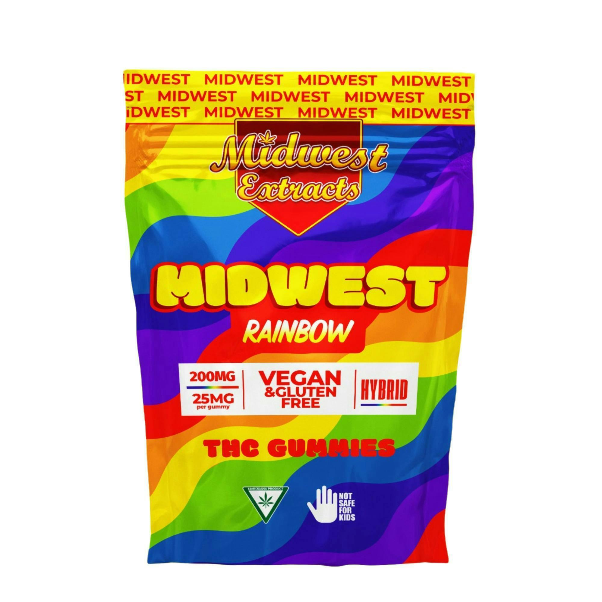 Midwest Extracts | Rainbow | Gummies | 8pk | 25mg/ea